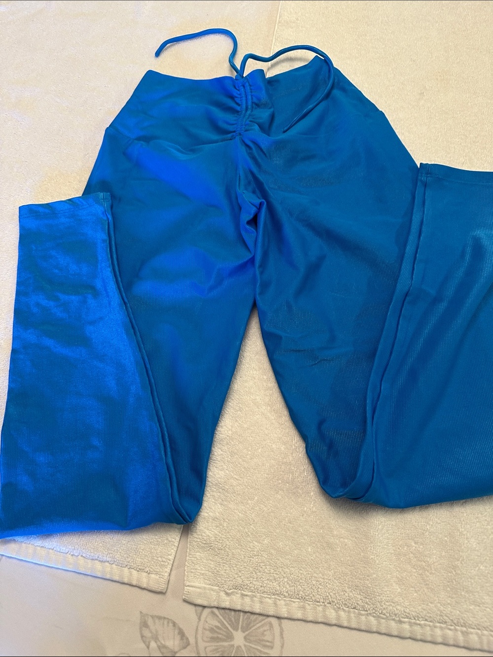 Source Unknown Royal Blue Ruffled-Strap Jumpsuit - Picture 5 of 6